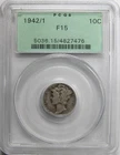 1942/1 Mercury Dime PCGS F-15