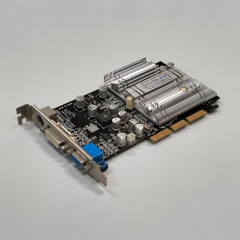 Yeston ATI Radeon 9550 128MB DDR1 S-Video VGA DVI AGP Graphics Card GPU - Image 3 of 4