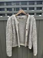 Cardigan Strickjacke Damen L Bouclé Teddy Be...