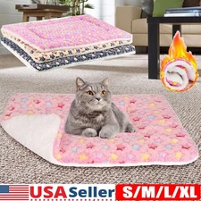 Self Warming Pet Bed Cushion Pad Dog Cat Cage Kennel Crate Soft Cozy Mat Blanket