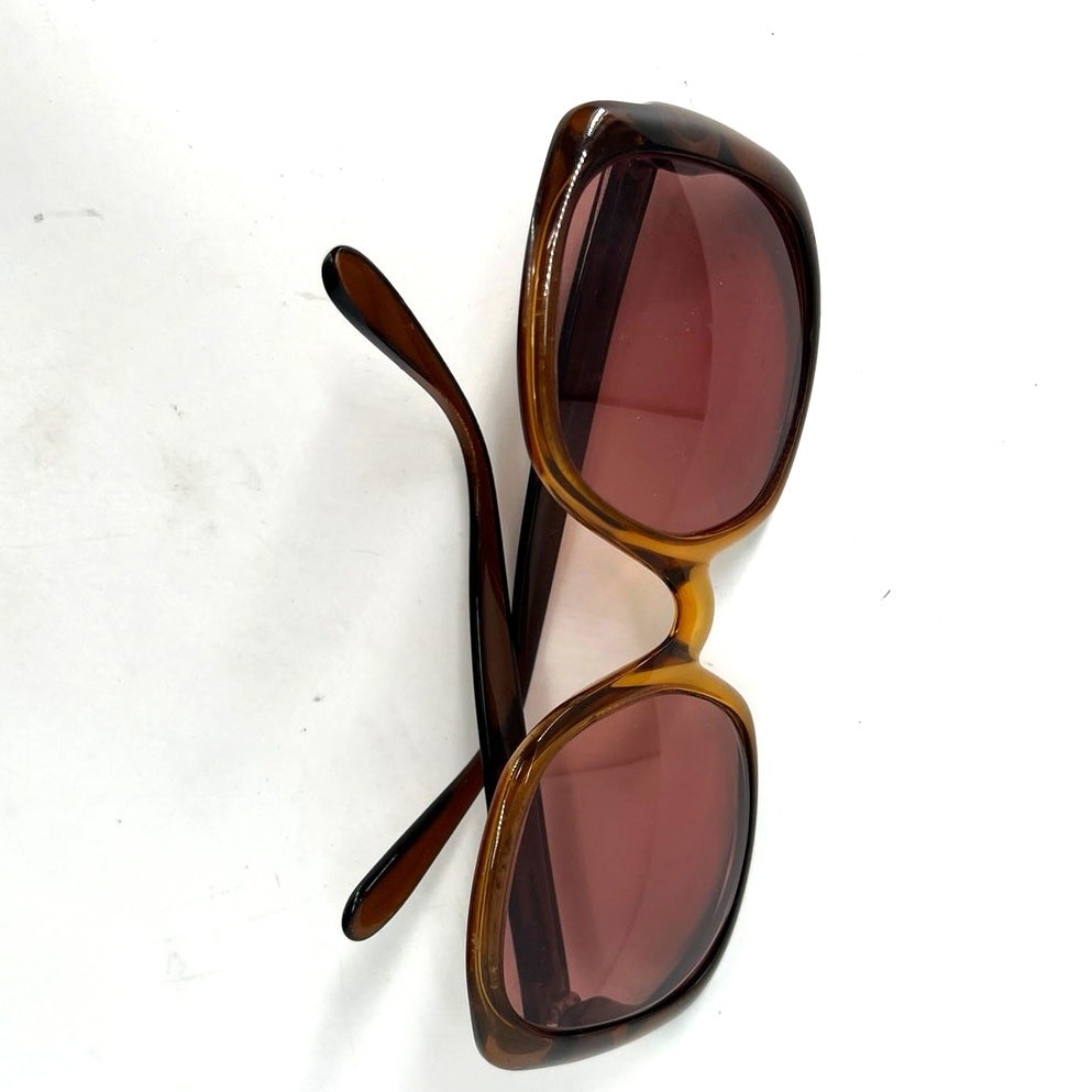 Vintage 1970's Christian Dior sunglasses oversized Amber * Frame-replace lens thumbnail 7