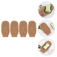 4 Pcs Jute Bath Gloves Miss Scrubbing Mitt Exfoliating for Shower
