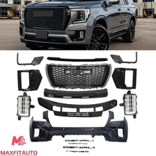For GMC Yukon XL Denali 2021-2024 Front Bumper Cover Assembly w/ Grille Black