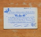 Vintage WW2 theatre ticket Hi-De-Hi Eighth Air Force US Army military 1943