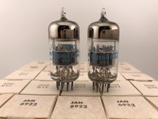 ECC88, E88CC 6922 JAN Philips ECG USA NOS NIB Matched Pair , 6DJ8, 6N23P, 6N11