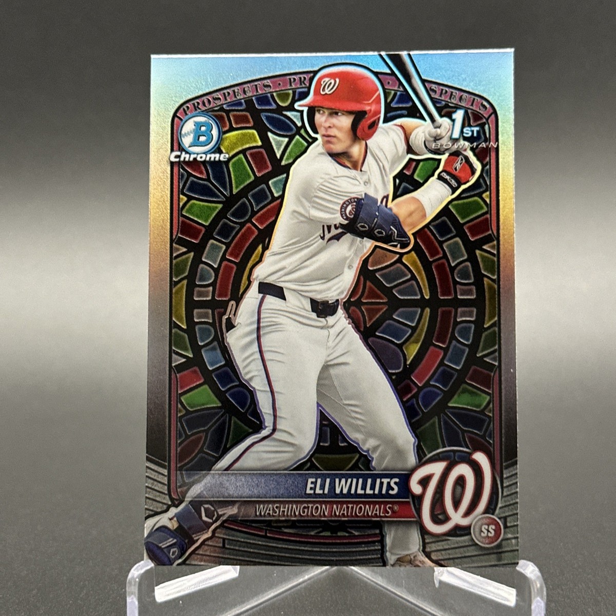 2025 Bowman Draft Eli Willits Etched In Glass 1st Bowman SSP Case 