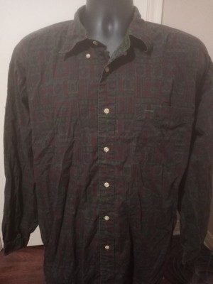 Tommy Hilfiger Men Button Down Shirt Geometric Cotton Multicolor Size XL