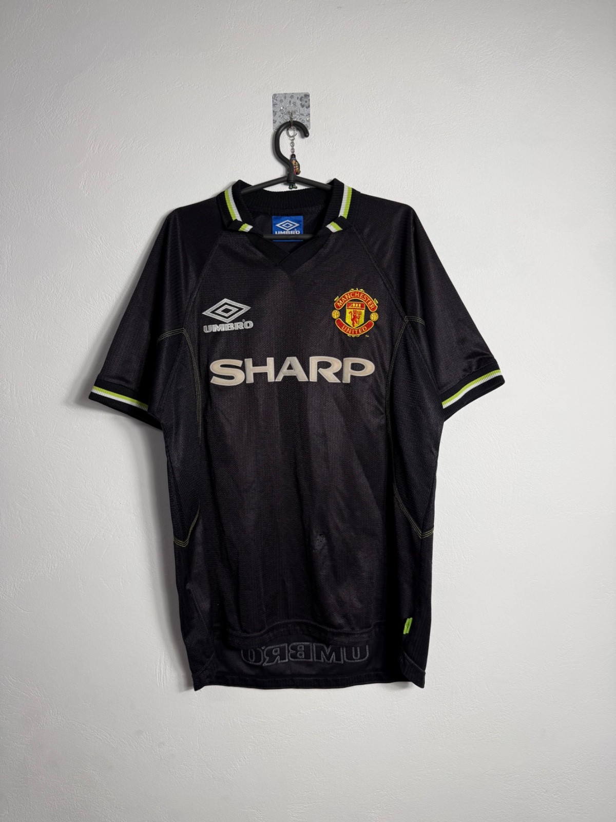 Manchester united 1998/1999 Third Jersey Sz-L Shirt Football Soccer Vintage 
