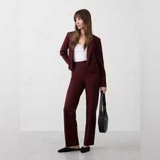 NWT Banana Republic Vino Rosso Straight Ponte Pull-On Pant - Small
