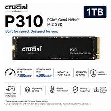 Crucial P310 1TB NVMe M.2 PCIe 4.0 SSD New 5 year Warranty