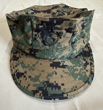 USMC Issued Marine Corps Hat | GARRISON, WOODLAND | Large | Made in USA | New