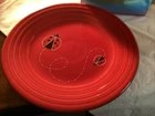 Fiesta Scarlet Ladybug Luncheon Plate 9" Fiestaware