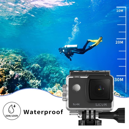 SJCAM SJ4K Action Camera 4K30fps Caméra Sport 98FT/30M Underwater Caméra Etan... - Photo 5/9