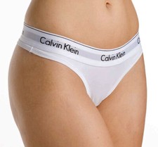 CALVIN KLEIN Modern Cotton White Black Grey Thong Panty Womens S 5 M 6 L 7 F3786