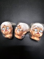 3 FIBRE CRAFT Doll Heads Grand Pa Craft Sewing Vintage NOS LOT of 3
