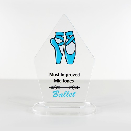 ACRYLIC COLOUR TROPHY AWARD CUSTOM DESIGNED FOR DANCING BALLET WINNER - Picture 3 of 3