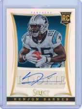 2013 SELECT SILVER PRIZM RC AUTO KENJON BARNER #186 PANTHERS DUCKS /99  MINT SP