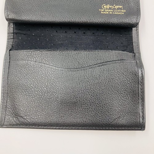 Vintage Geoffrey Amman Top Grain Leather Women's Black Wallet Coin Purse Canada - Picture 5 of 12