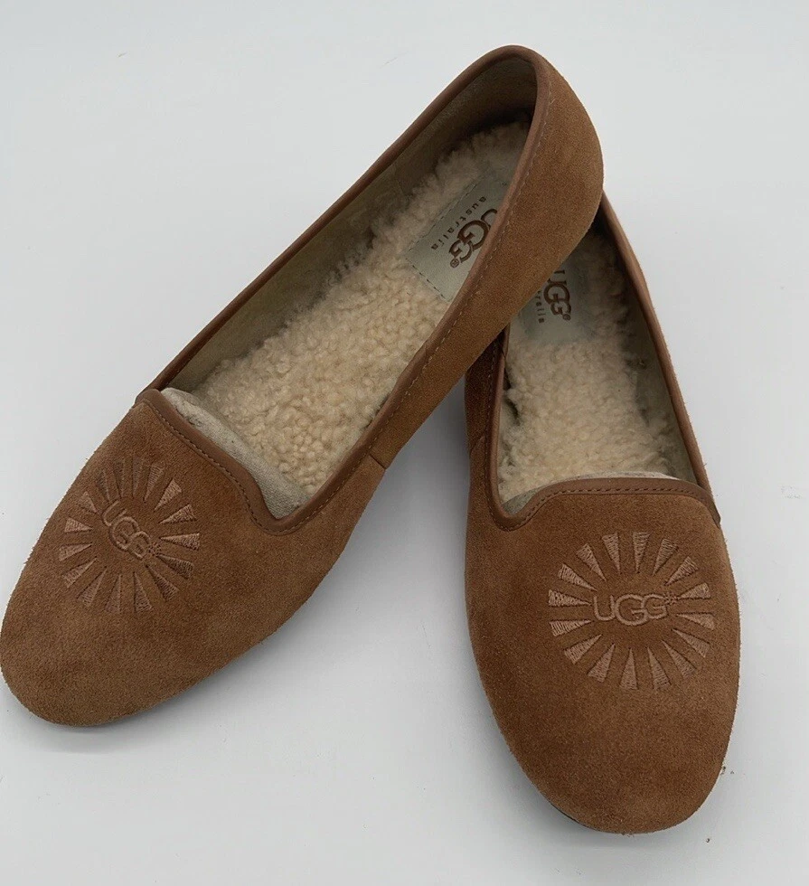 Mocassini donna Ugg Alloway in castagno scamosciato taglia 8