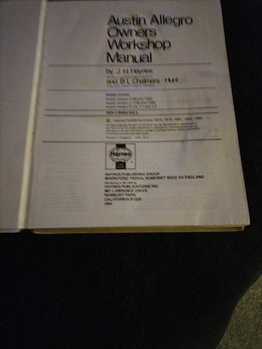 Haynes Workshop Manual For Austin Allegro. - Picture 2 of 5