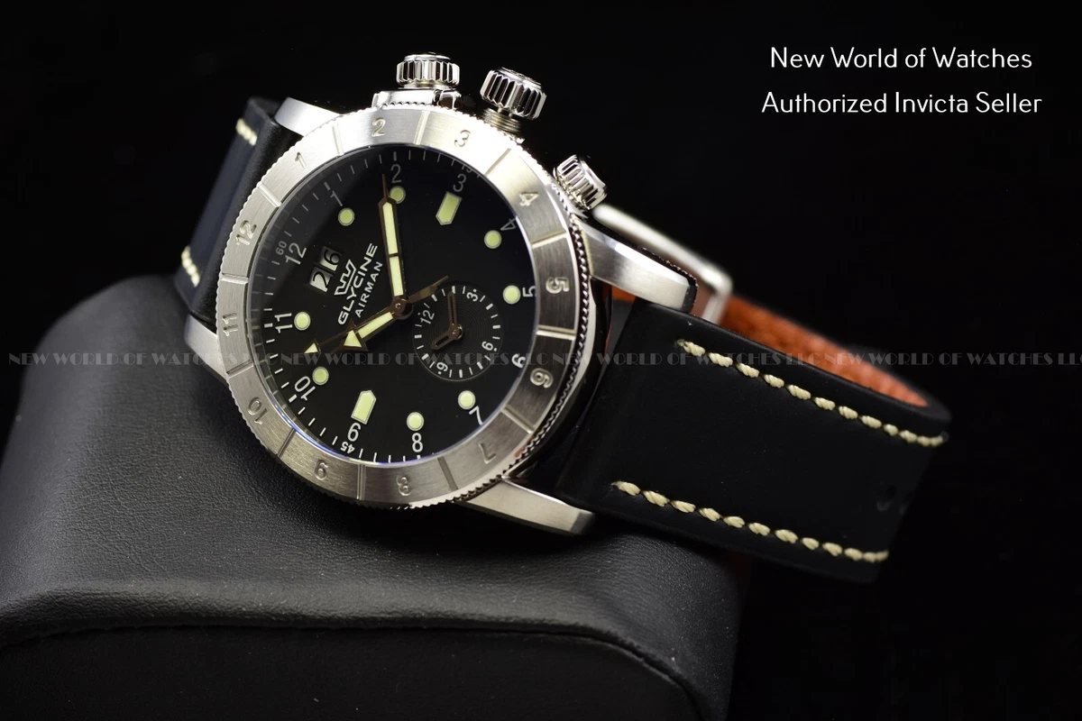 Glycine men's airman store 42 gmt 42mm quartz