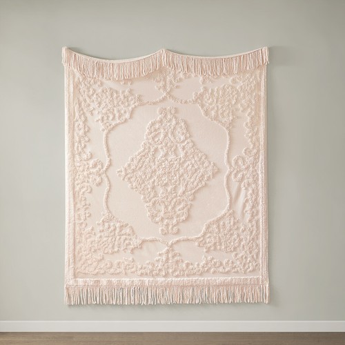 Madison Park 100% Cotton Tufted Chenille Lightweight Throw with Tassles 50x60" - Picture 16 of 17
