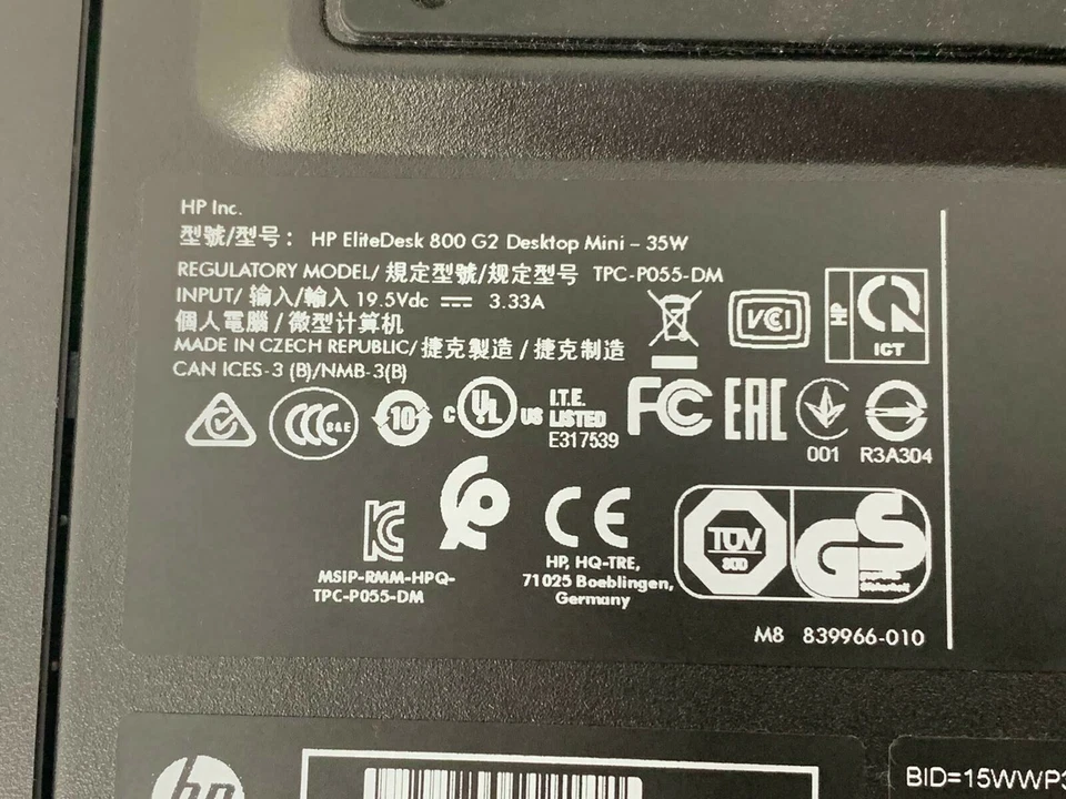 HP EliteDesk 800 G2 Mini PC i3-6100T 8GB RAM W/PSU (CHARGER) - OFFERS WELCOME - Image 3 of 4