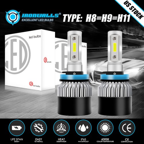 H11 LED Headlight Bulb Kit Low Beam for Chevy Silverado Suburban 1500