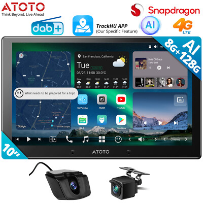 ATOTO X10 Android13 DAB+ 10''Autoradio GPS 8+128G ChatGPT-AI 36B-EQ+Duales Kamera