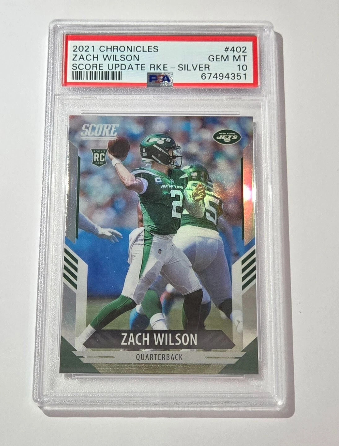 Zach Wilson Panini Chronicles Score Update Rookies #402 Silver