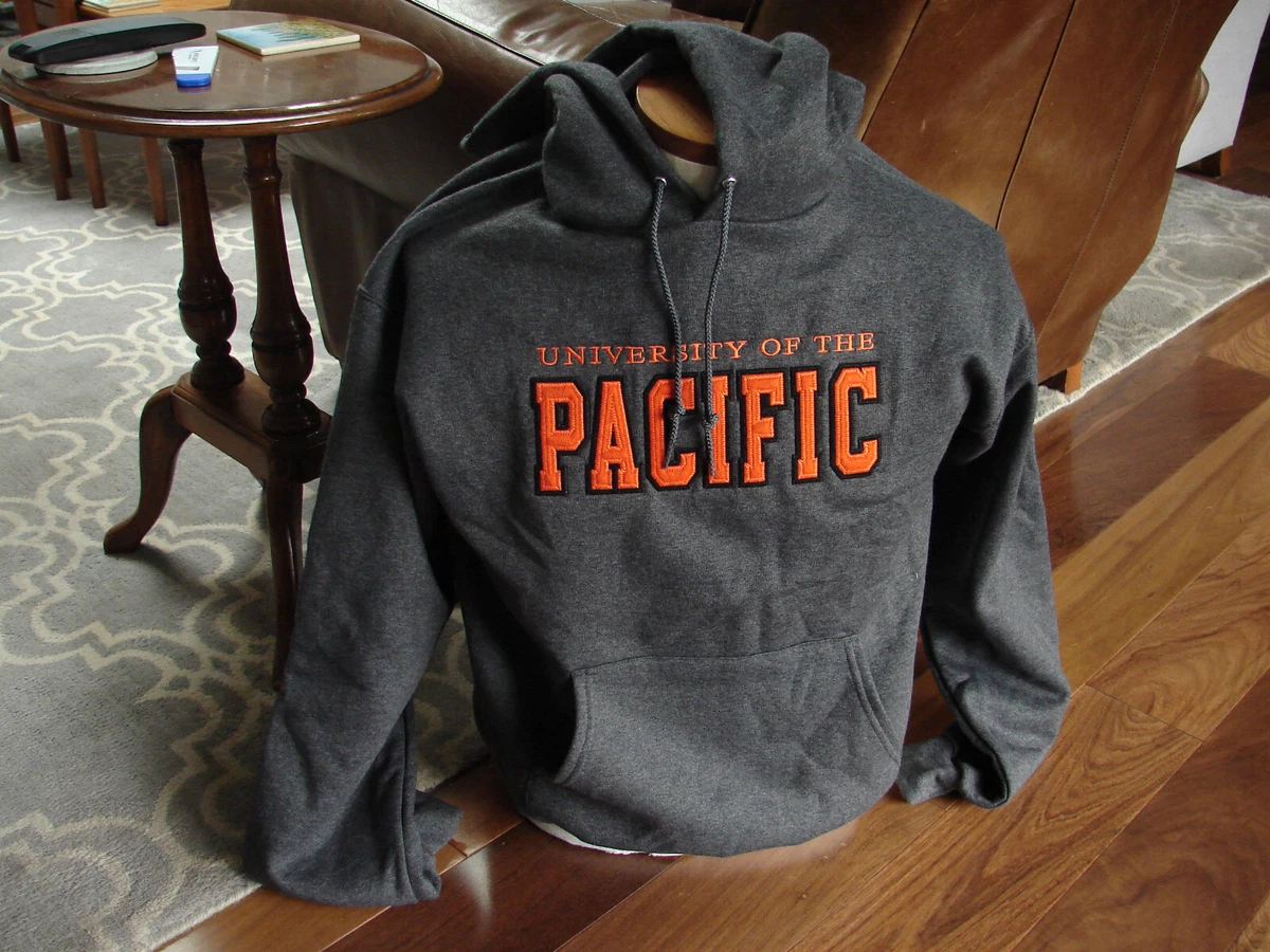 Champion UOP University Of The Pacific Hoodie Sweatshirt Sewn Letter Size Medium