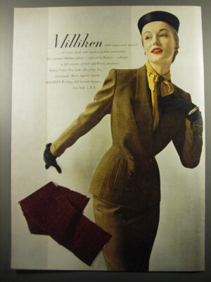 1950 Milliken Woolens Advertisement - Kolmer Suit