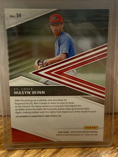 2020 Panini Elite Extra Edition Masyn Winn Number54 Blue Autograph - Picture 2 of 2