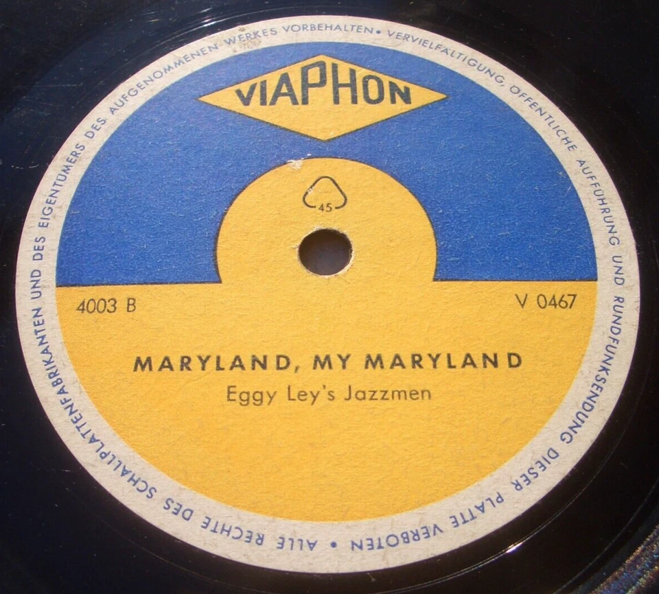 EGGY LEY'S JAZZMEN careless love - maryland 7"-VINYL GERMANY 1960s FLEXI WAX