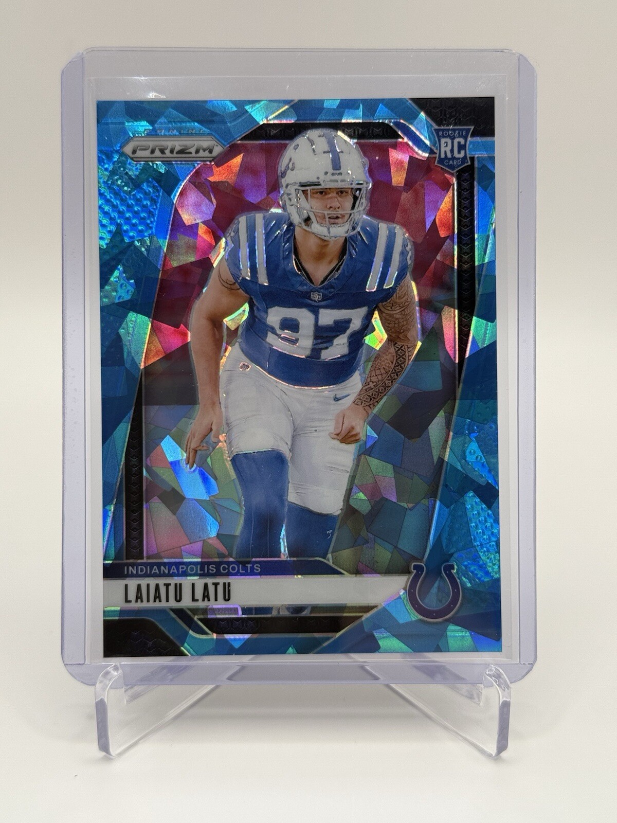 2024 Panini Prizm LAIATU LATU #366 RC Rookie Blue Ice 38/99 Indianapolis Colts