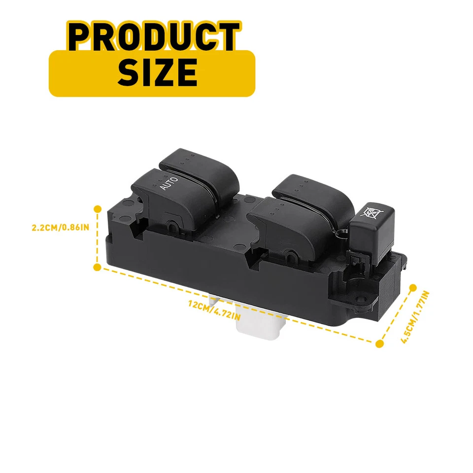Interruptor maestro de ventana eléctrica lado del conductor delantero para 04-09 Mazda 3 2009 Mazda3 Sport Foto 2 de 4