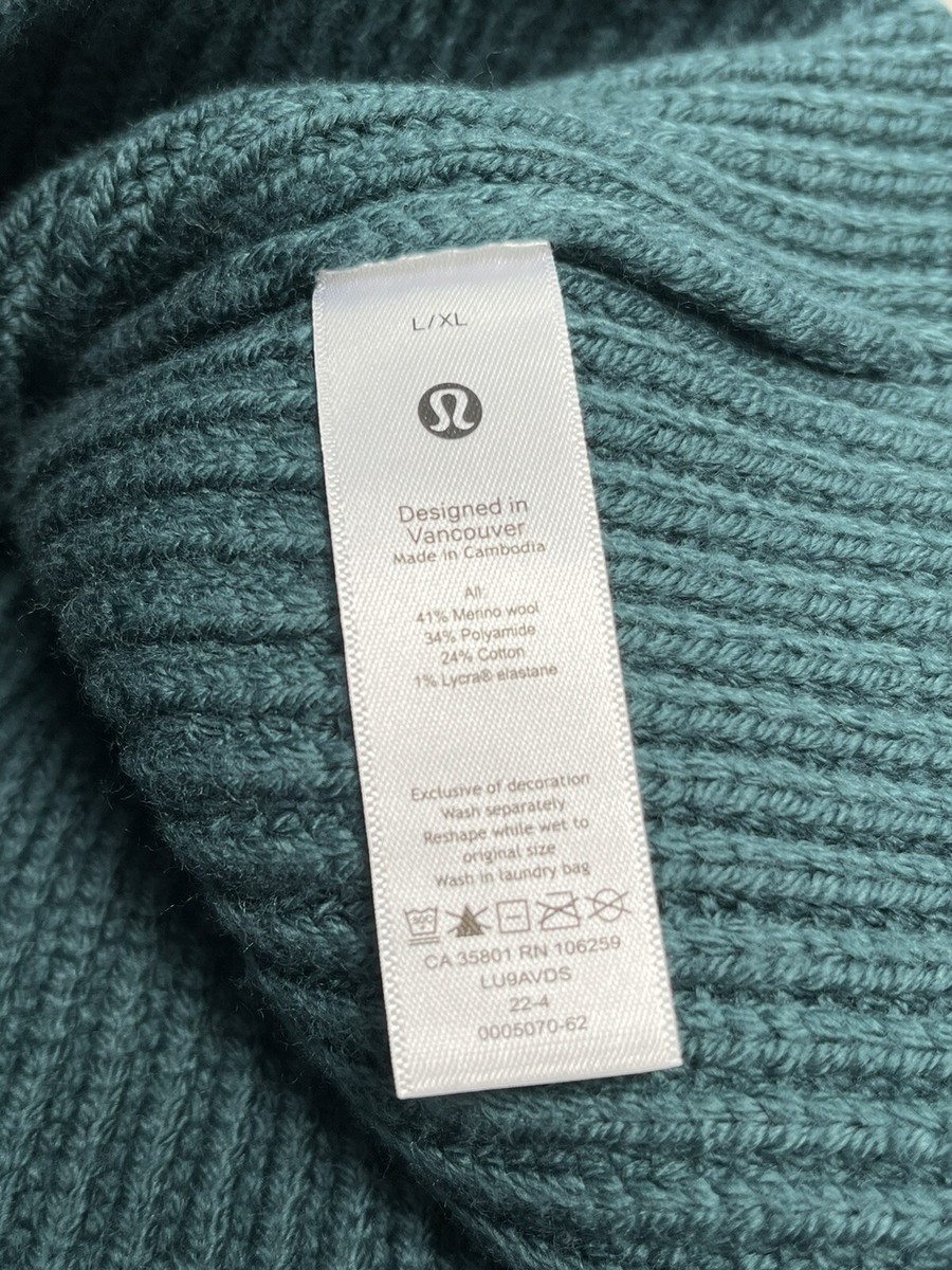 NWT Lululemon RIBBED MERINO WOOL BLEND KNIT BEANIE SZ L/XL  display picture 1