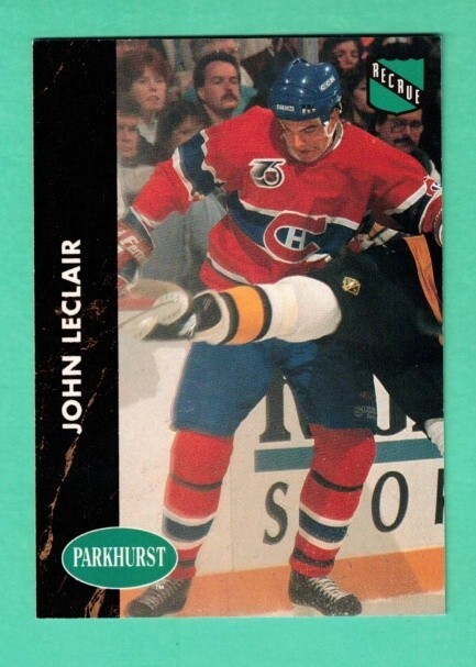 (1) JOHN LECLAIR 1991-92 PARKHURST FRENCH # 84 CANADIENS ROOKIE CARD (H9027)