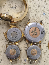 Vintage Lot  JOVIAL GOLD Plated  watches Not Work for parts