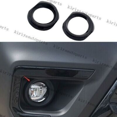 Bright Black Front Fog Light Lamp Frame Trim Fit For Subaru Outback 2023 2PCS
