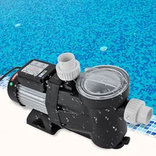 Black Pool Pump 2.0HP FloorMount Automatic Pool Pump for home&swimming pools