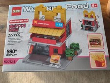 Hamburger Shop Mini Bausteine Set 3D Micro City Block Kinder DIY Spielzeug