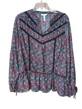 Matilda Jane Choose Your Own Path Floral Peasant Blouse Size XL