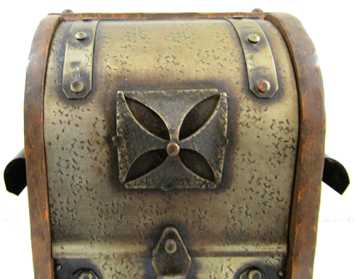 Arts & Crafts Wine Cave Bottle Holder with Decorative Metal Work circa 1920s - Picture 2 of 11