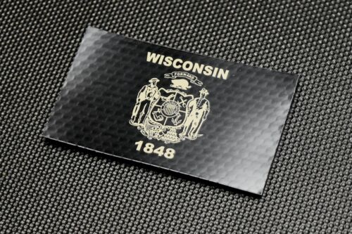 Infrarot Wisconsin Staatsflagge Aufnäher WI IR US Army Navy SEAL Vorwärts 1848 Haken - Bild 2 von 2
