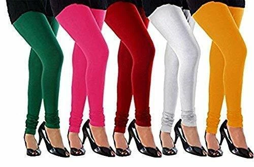 Women's Cotton Regular Fit Leggings Combo for Women Multicolor Pack Of 5  legging