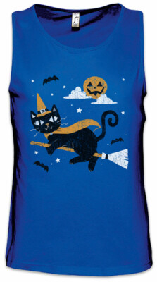 Cat Witch Herren Tank Top Cats Nerd Love Addiction Addicted Halloween Magic Fun