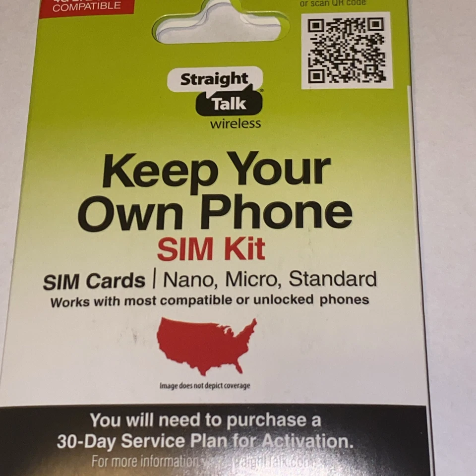 Straight Talk CDMA Activation Compatible SIM Card Powered By Nano Micro - Image 2 of 3