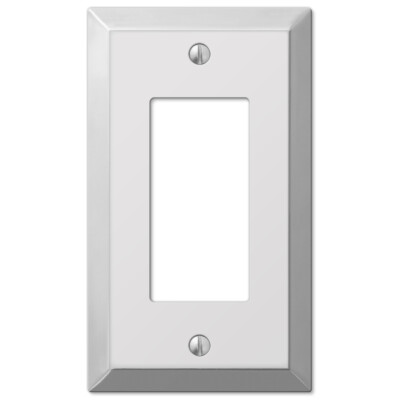 Polished Chrome Switch Plate Century Metal Wallplate Cover Outlet Toggle Rocker