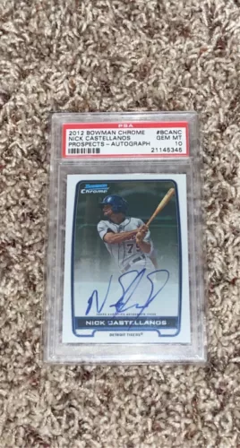 2012 Bowman Chrome Nick Castellanos Prospect Auto Autograph #BCA-NC PSA 10🔥🔥